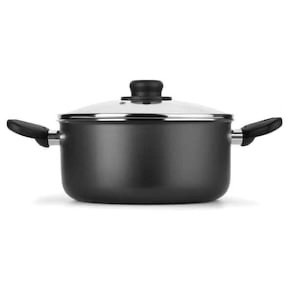 Encontraproduto.com.br - Caçarola Gourmet Multiflon com Tampa de Vidro e Antiaderente de Alumínio - 18cm