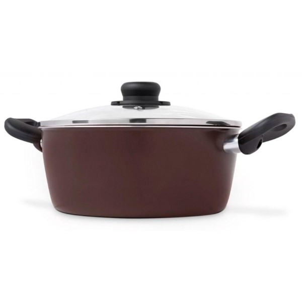 Encontraproduto.com.br - Caçarola Terracota Multiflon com Antiaderente de Alumínio - 22cm