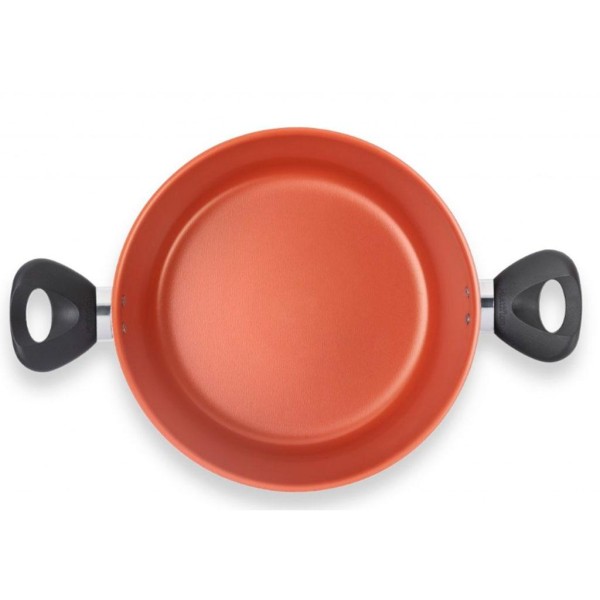 Encontraproduto.com.br - Caçarola Terracota Multiflon com Antiaderente de Alumínio - 22cm