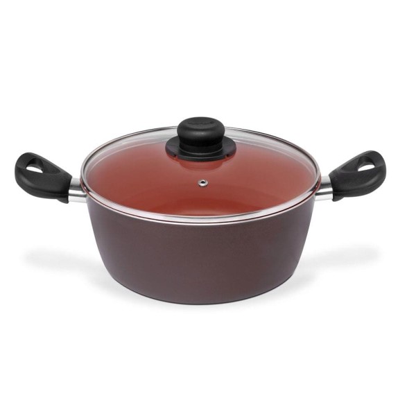 Encontraproduto.com.br - Caçarola Terracota Multiflon com Antiaderente de Alumínio - 24cm