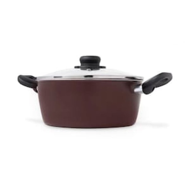 Encontraproduto.com.br - Caçarola Terracota Multiflon com Antiaderente de Alumínio - 24cm