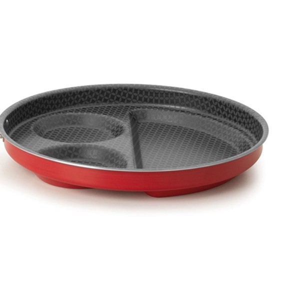 Encontraproduto.com.br - Frigideira Multiflon Breakfast Antiaderente Ultra 7 Vermelha com Tampa - 27 cm