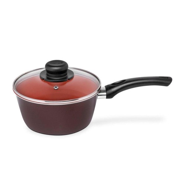 Encontraproduto.com.br - Conjunto de Panelas 5 Peças Multiflon Terracota com Revestimento Antiaderente Ultra7 e Tampas de Vidro - Marrom