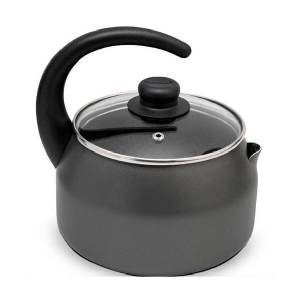 Encontraproduto.com.br - Chaleira Antiaderente Ultra em Alumínio com Tampa de Vidro Gourmet Multiflon 18cm