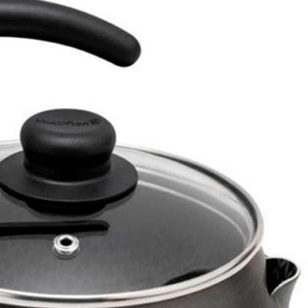 Encontraproduto.com.br - Chaleira Antiaderente Ultra em Alumínio com Tampa de Vidro Gourmet Multiflon 18cm