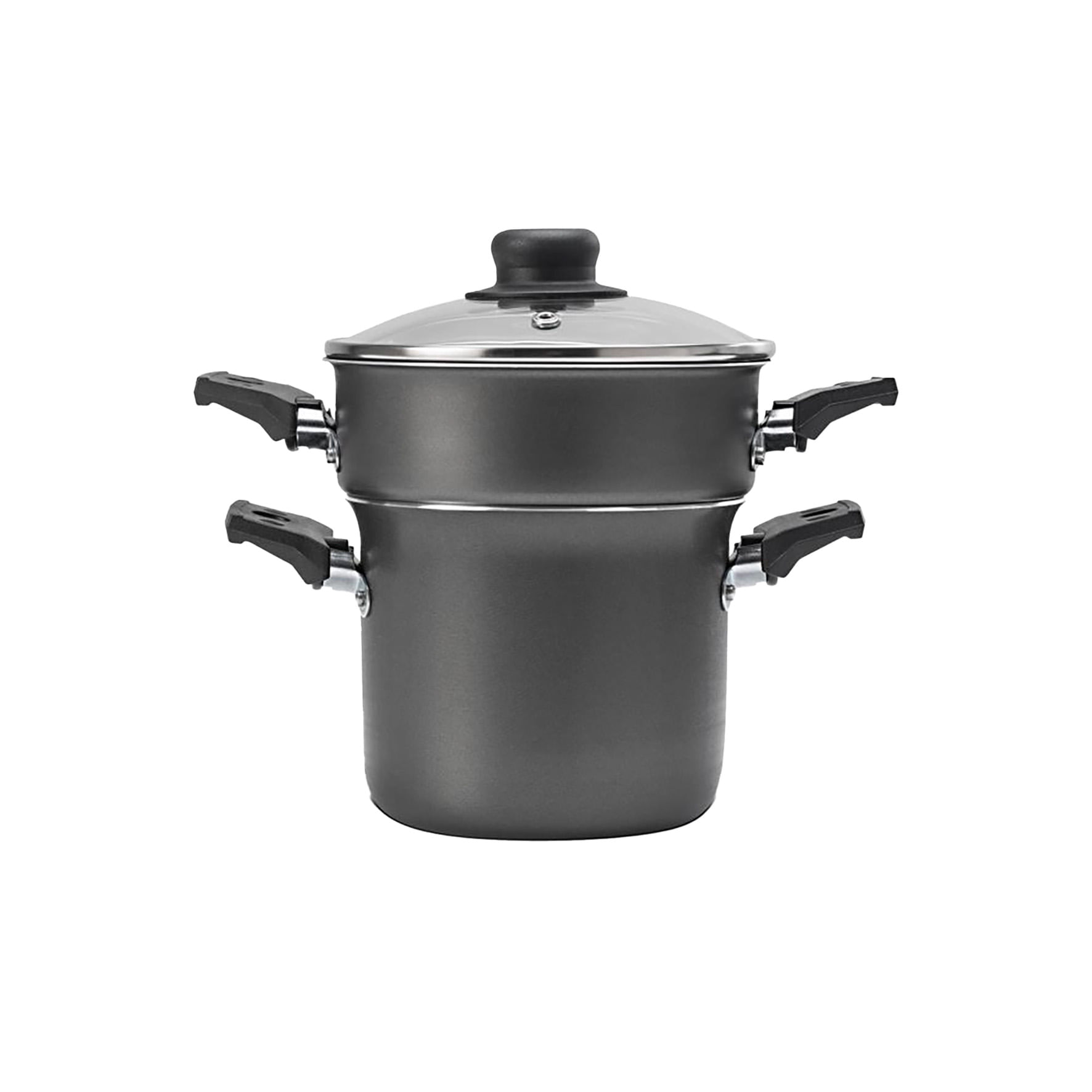 Encontraproduto.com.br - Mini Cuscuzeira Multiflon Antiaderente de Alumínio com Alças