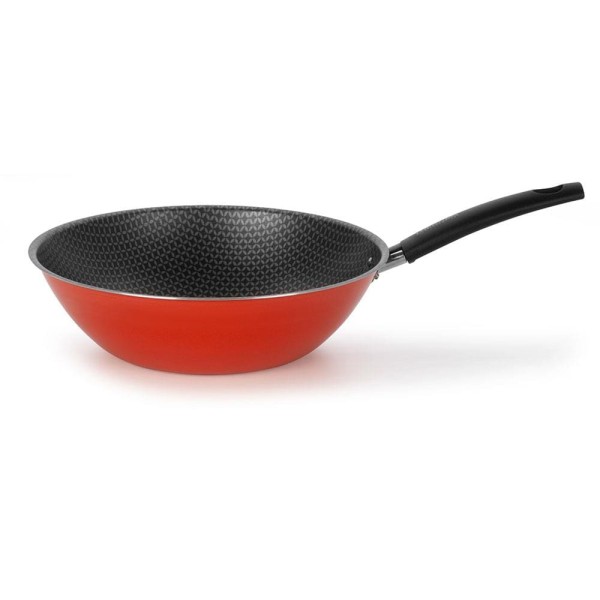 Encontraproduto.com.br - Frigideira Wok Multiflon Daily Com Revestimento Ultra 7 Laranja 28 Cm Laranja