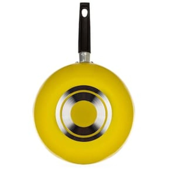 Encontraproduto.com.br - Frigideira Wok Multiflon Cabo E Antiaderente 24cm Amarelo