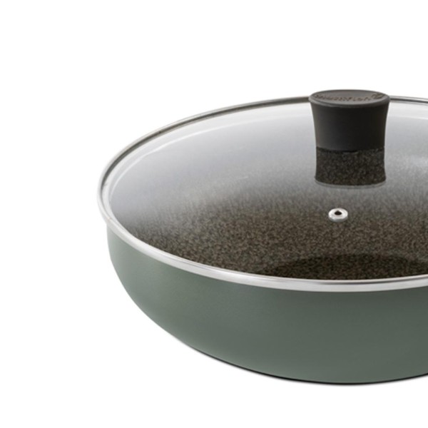 Encontraproduto.com.br - Frigideira Wok Multiflon Ekó com Tampa 28cm