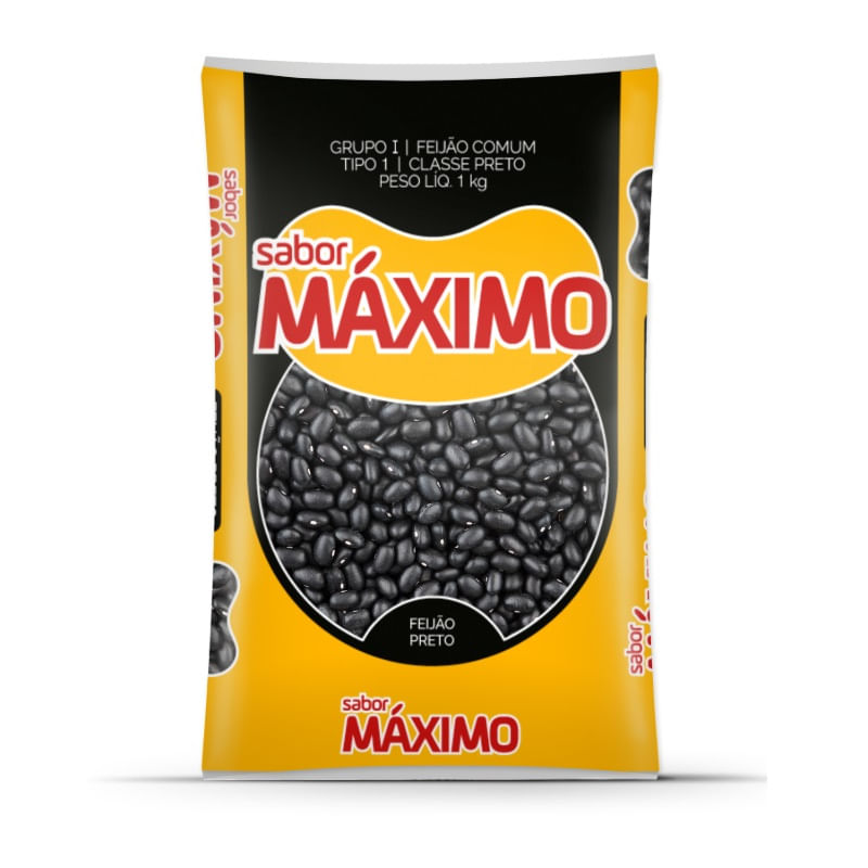 Encontraproduto.com.br - Feijão Preto Sabor Máximo Tipo 1 Pacote com 1kg
