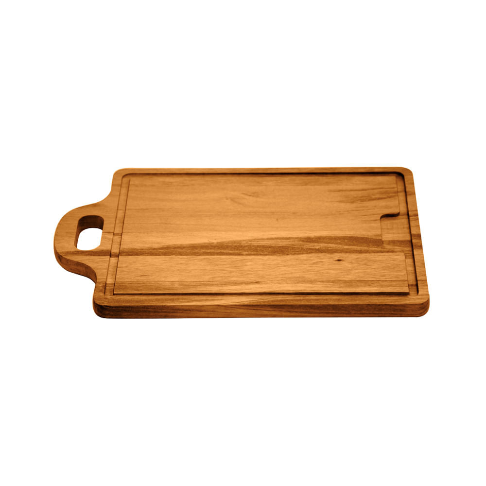 Encontraproduto.com.br - Tábua Churrasco em Madeira Muiracatiara com Acabamento Envernizado com Alça 33 x 20 cm - Tramontina