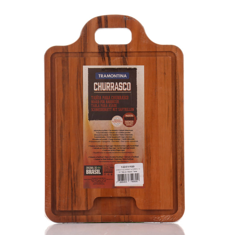 Encontraproduto.com.br - Tábua de Madeira para Churrasco 34cm - Tramontina