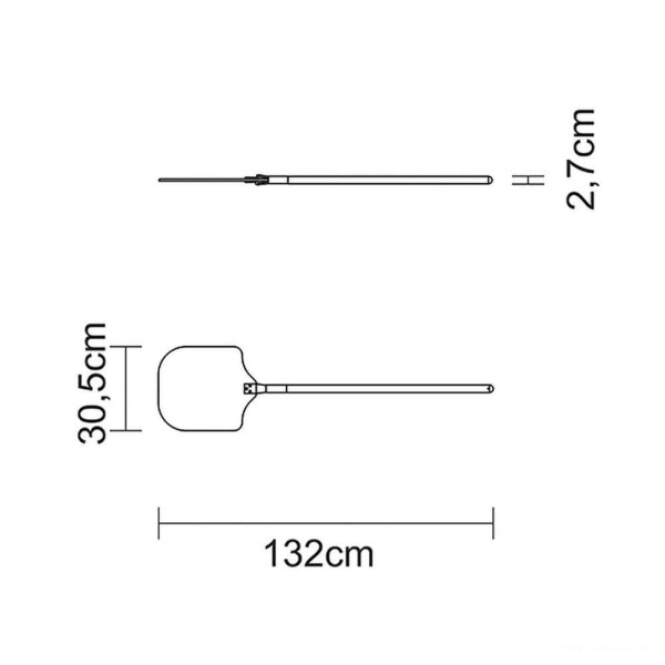 Encontraproduto.com.br - Pá Para Pizza Tramontina Em Metal Com Acabamento Natural E Cabo Longo Tramontina