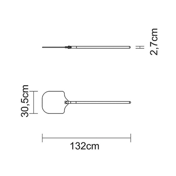 Encontraproduto.com.br - Pá Para Pizza Tramontina Em Metal Com Acabamento Natural E Cabo Longo Tramontina