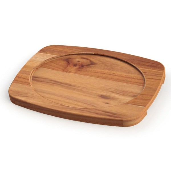 Encontraproduto.com.br - Tábua Para Mix Grill Oval - Madeira Teca - Com Verniz (não Acompanha Grill) Tramontina