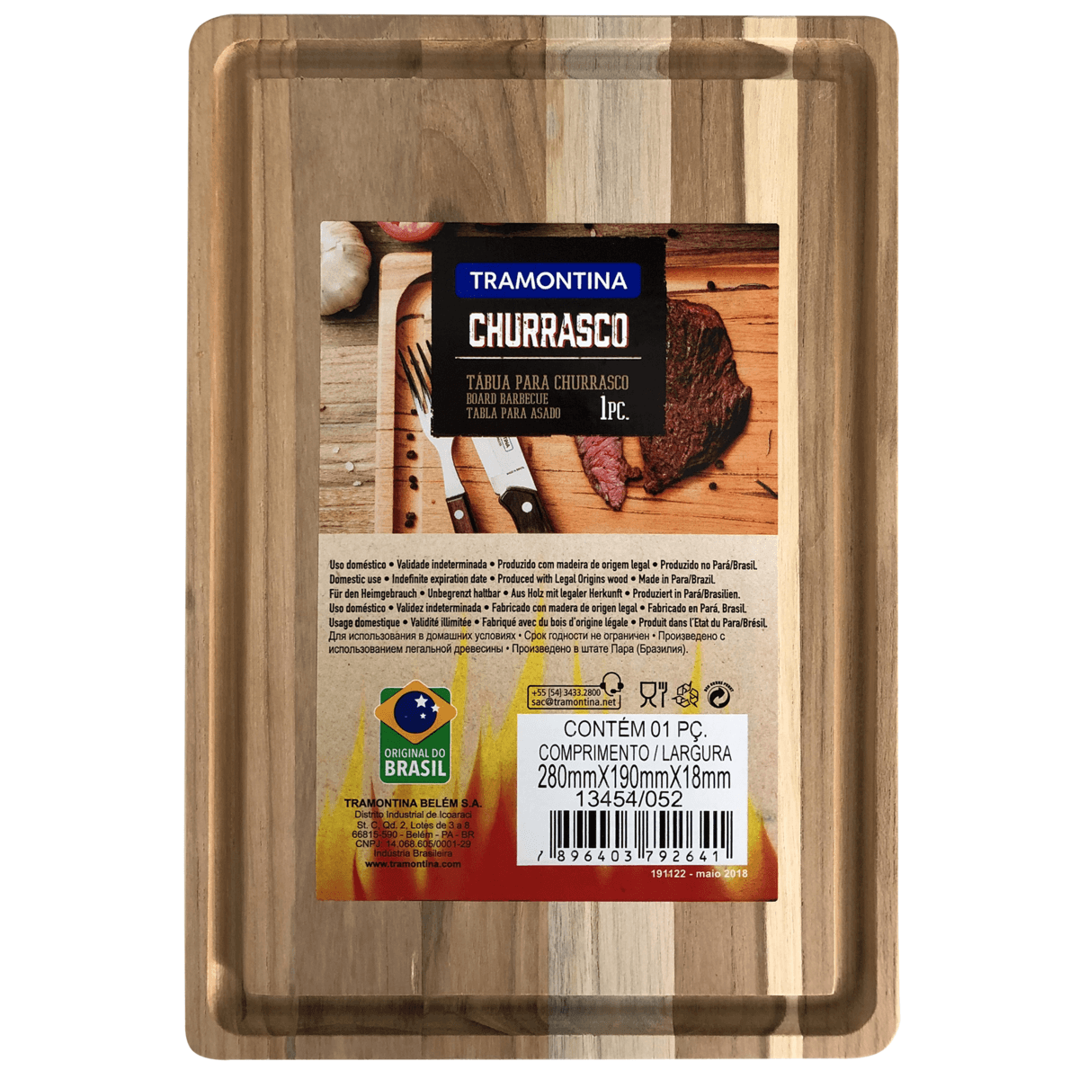 Encontraproduto.com.br - Tábua para Churrasco Retangular Tramontina