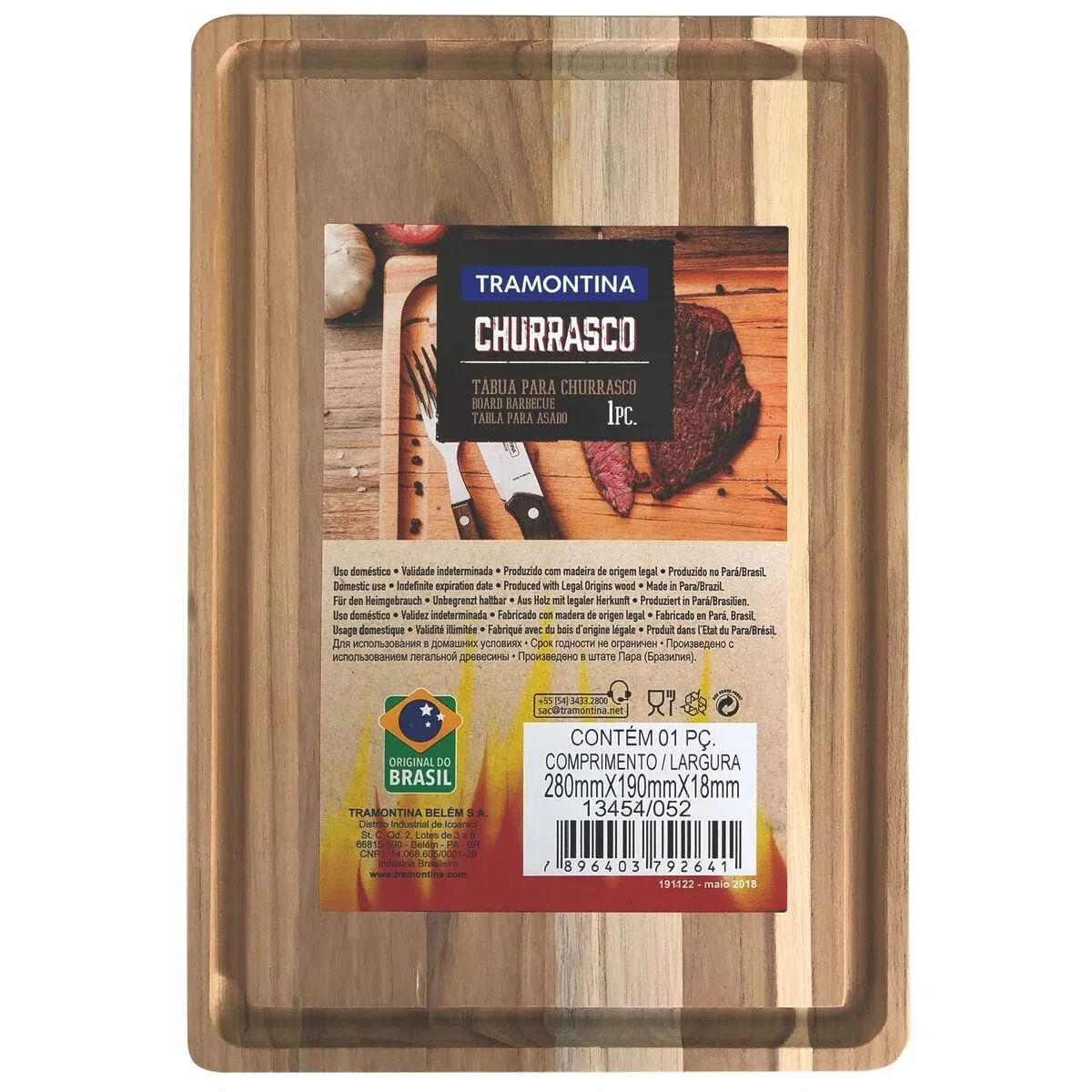 Tábua para Churrasco Retangular Tramontina