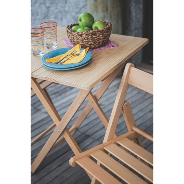 Encontraproduto.com.br - Mesa de Madeira Tramontina Dobrável Lille Marrom