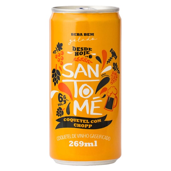 Encontraproduto.com.br - Bebida Mista Santome Chopp Lata 269ml