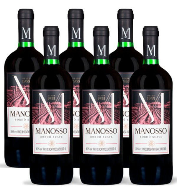 Vinho Nacional Manosso Tinto Suave 1L