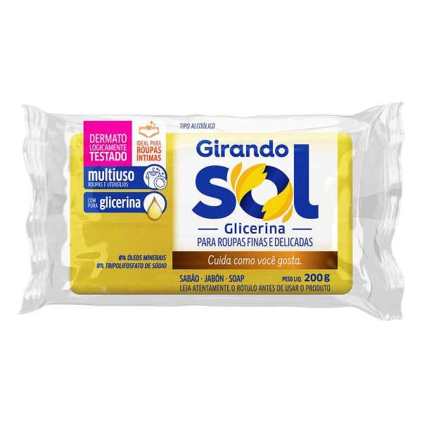Sabão em Barra Girando Sol Glicerina 200g