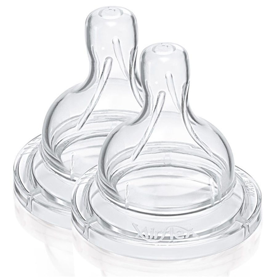 Encontraproduto.com.br - Bico para Mamadeira Classic  3m  com 2 Unid Fluxo Variável SCF635/27 Avent Philips