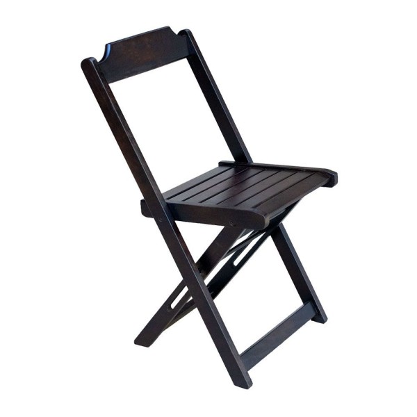Encontraproduto.com.br - Conjunto De Mesa Dobrável 70X70 Em Madeira Maciça Com 4 Cadeiras - Tabaco - Marrom