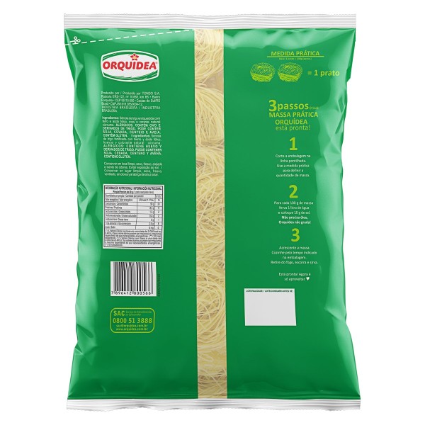 Encontraproduto.com.br - Massa Orquidea Cabelo De Anjo Com Ovos 500g