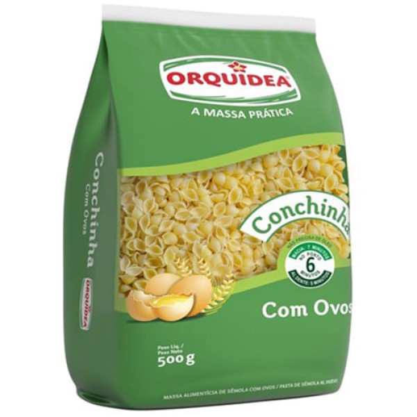 Encontraproduto.com.br - Macarrão Com Ovos Conchinha Orquídea 500g