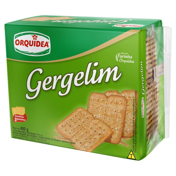 Encontraproduto.com.br - Biscoito Orquídea Gergelim Pacote com 400g