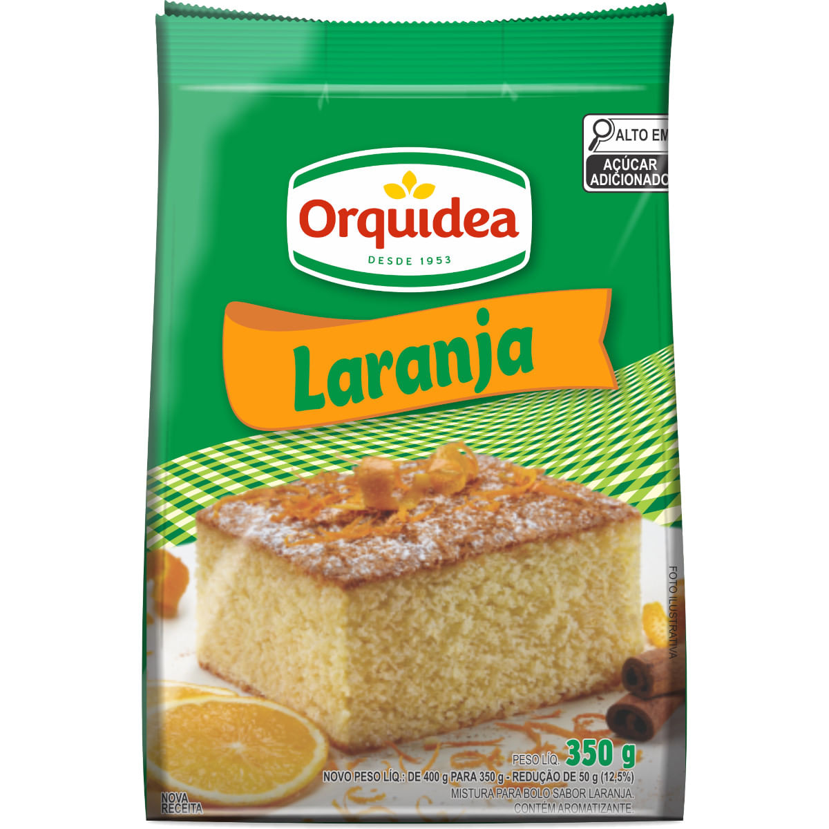 Encontraproduto.com.br - Mistura para Bolo Orquídea Laranja Pacote com 350g
