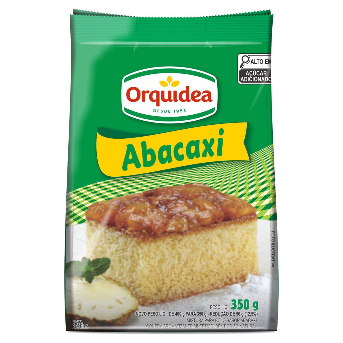 Encontraproduto.com.br - Mistura para Bolo Orquídea Abacaxi Pacote com 350g