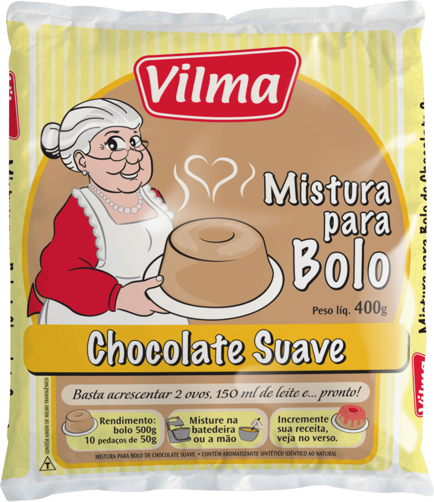 MISTURA DE BOLO VILMA 400G CHOCOLATE SUAVE