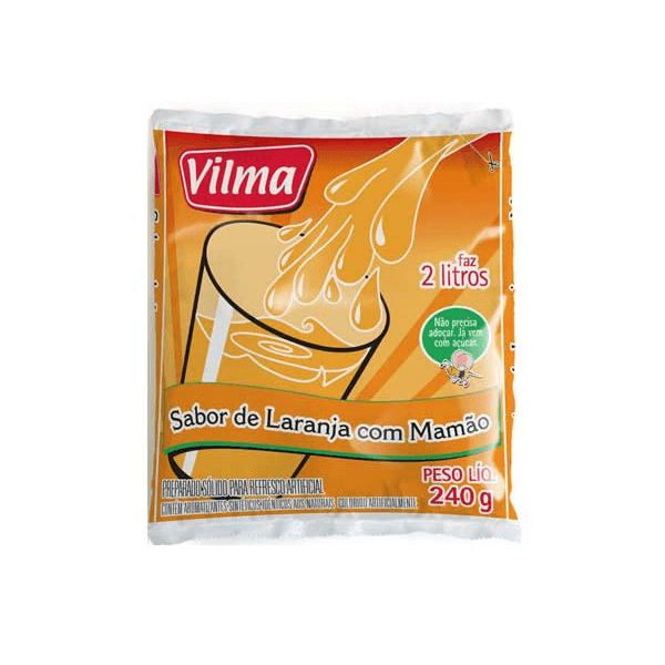 Encontraproduto.com.br - REFRESCO EM PO VILMA LARANJA COM MAMAO 240G