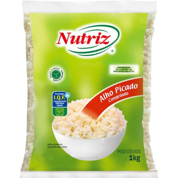 Encontraproduto.com.br - Alho Picado Nutriz Congelado Pacote com 1kg
