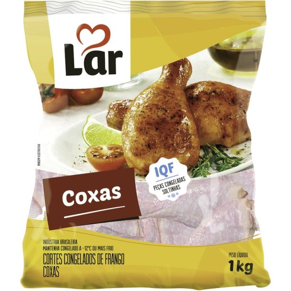 Coxa de Frango IQF Lar Congelada Pacote com 1kg