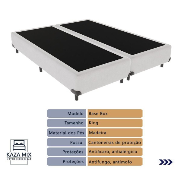 Encontraproduto.com.br - Cama Box King Branca Colchão Magnum Plumatex Chronos D26