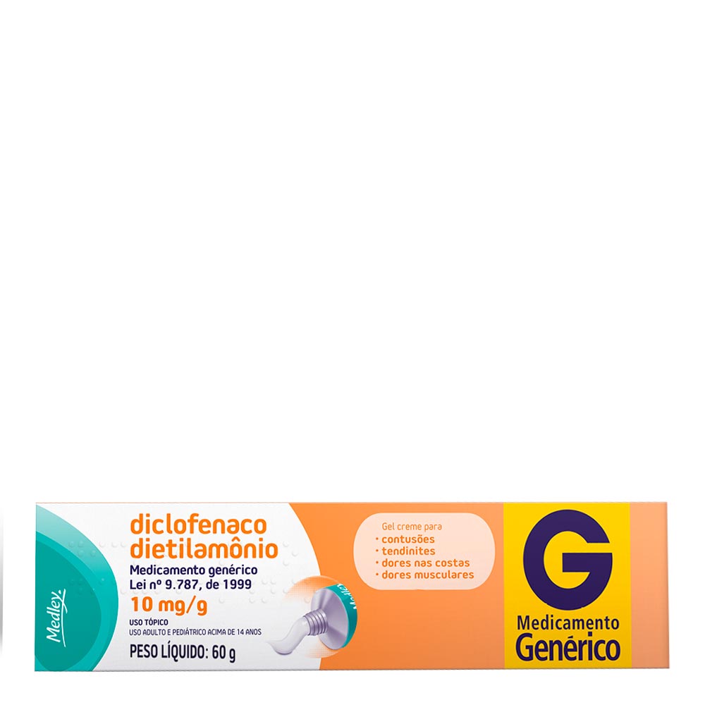 Encontraproduto.com.br - Analgésico e Anti-Inflamatório Diclofenaco de Dietilamônio 11,6mg/g Genérico Medley 60g
