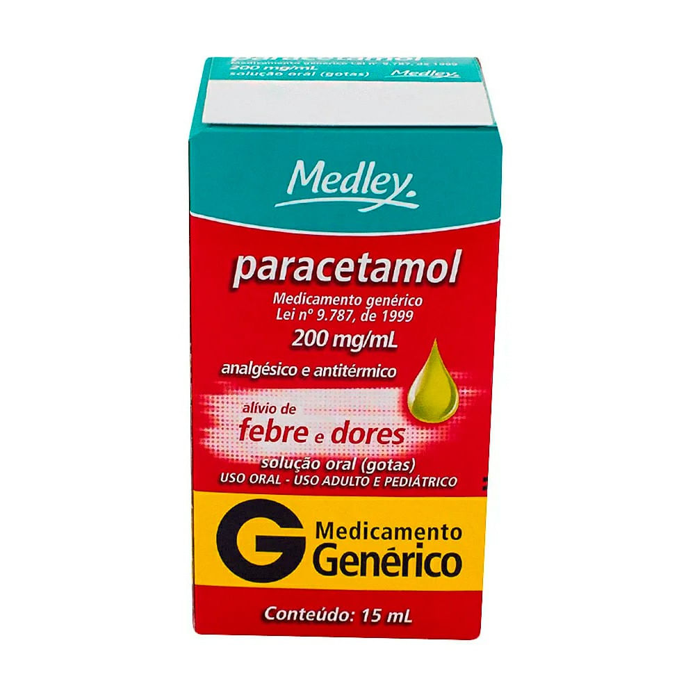 Encontraproduto.com.br - Paracetamol 200mg Gotas 15ml Genérico Medley