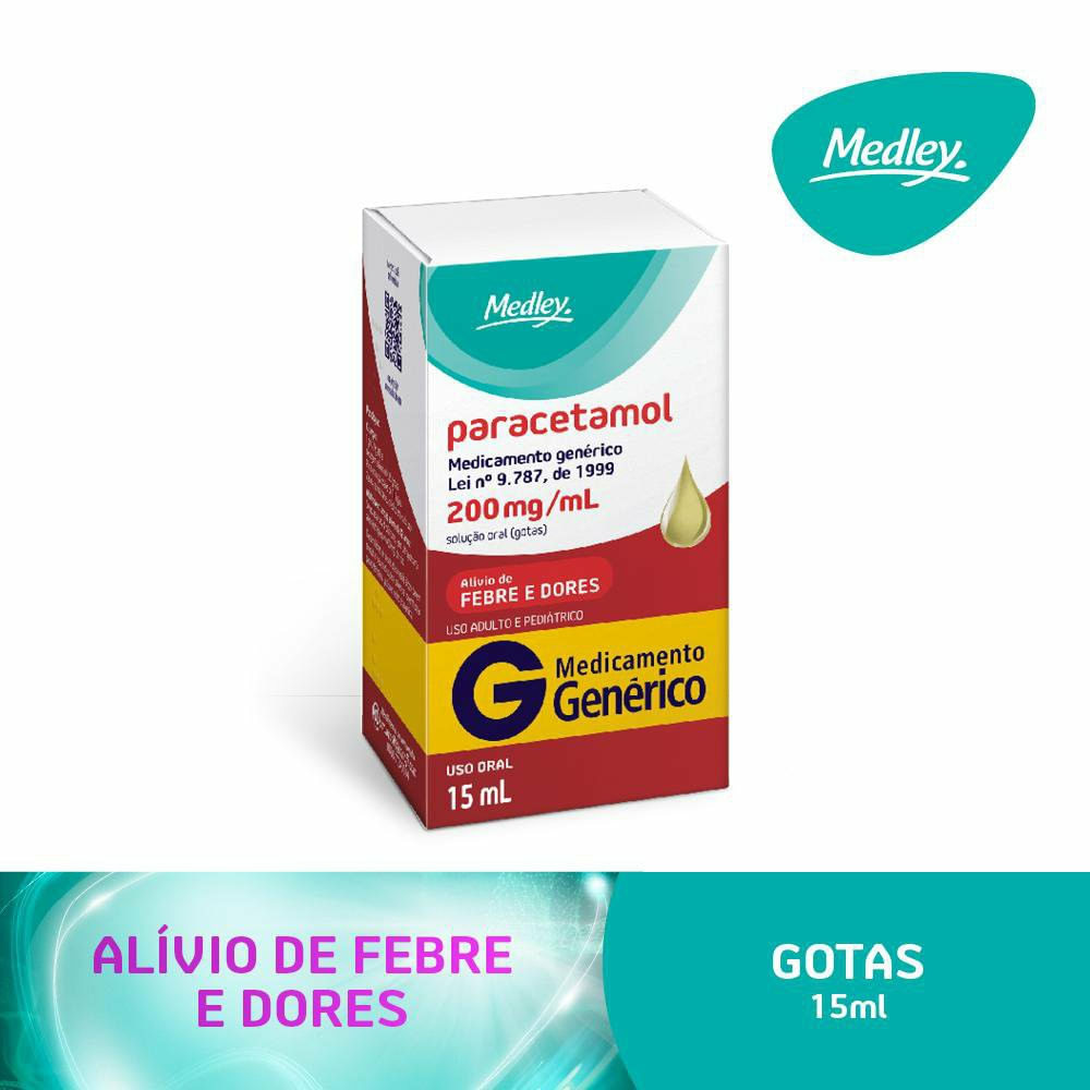Encontraproduto.com.br - Paracetamol 200mg Gotas 15ml Genérico Medley