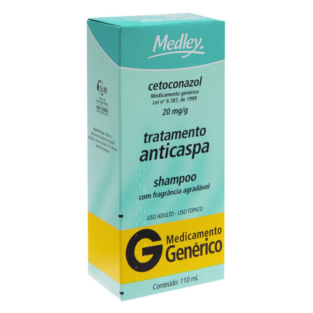 Encontraproduto.com.br - Shampoo Anticaspa Cetoconazol 20mg - Genérico Medley - 110ml