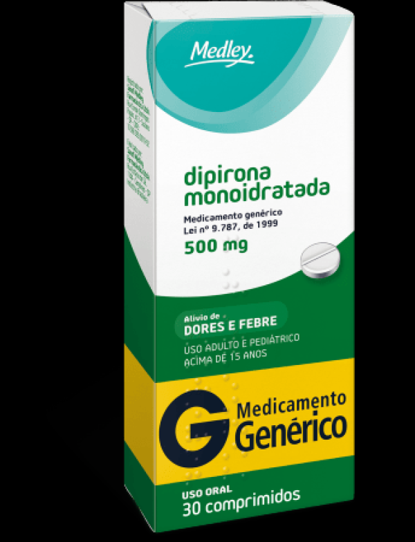 Dipirona Sódica 500MG Comprimido - Caixa com 30 Comprimidos