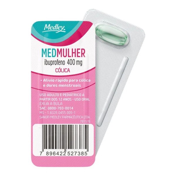 Encontraproduto.com.br - MedMulher Medley 400 mg com 2 Cápsulas Moles