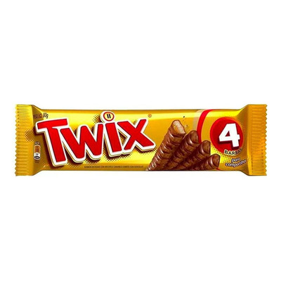 Encontraproduto.com.br - Bombom Twix Chocolate c/ Biscoito e Caramelo c/ 4 barras 80g
