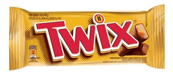 Twix Chocolate  Com 1 Unidade 40 Gramas Sabor Chocolate