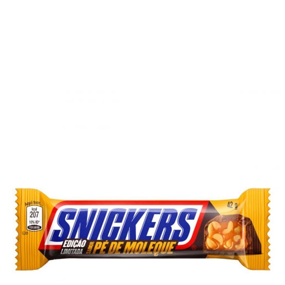 Encontraproduto.com.br - Chocolate Snickers Pé de Moleque Unidade com 42g