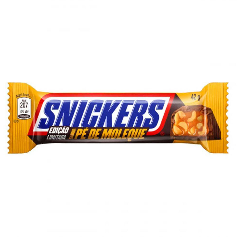 Encontraproduto.com.br - Chocolate Snickers Pé de Moleque Unidade com 42g