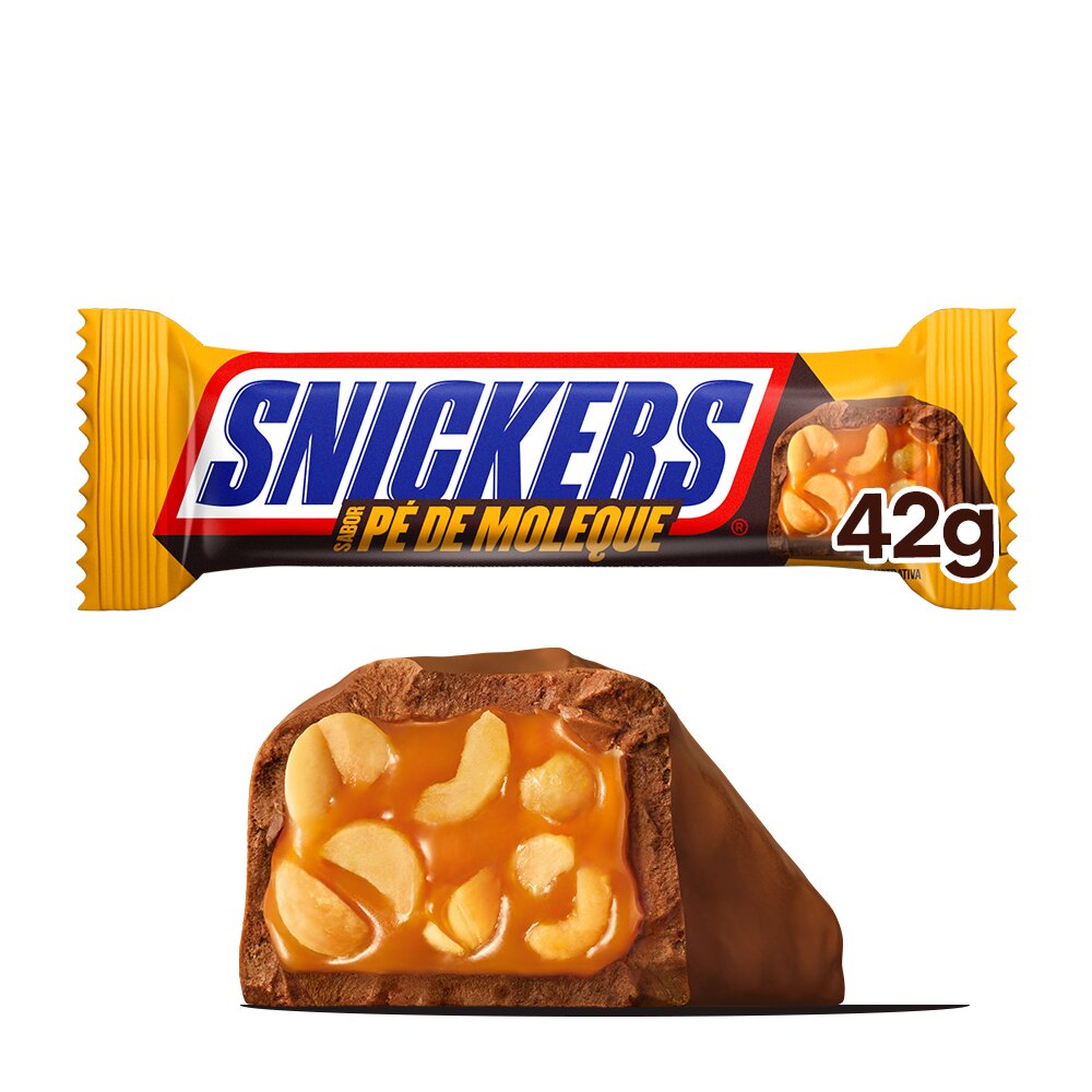 Encontraproduto.com.br - Chocolate Snickers Pé de Moleque Unidade com 42g