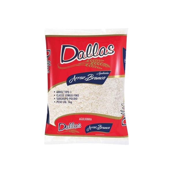 Arroz Branco Dallas Tipo 1 Polido 5kg