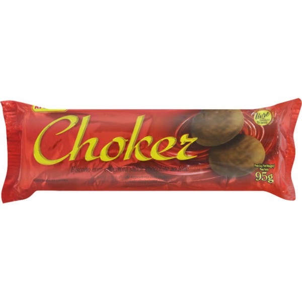 Encontraproduto.com.br - Biscoito com Cobertura de Chocolate Choker 95 g